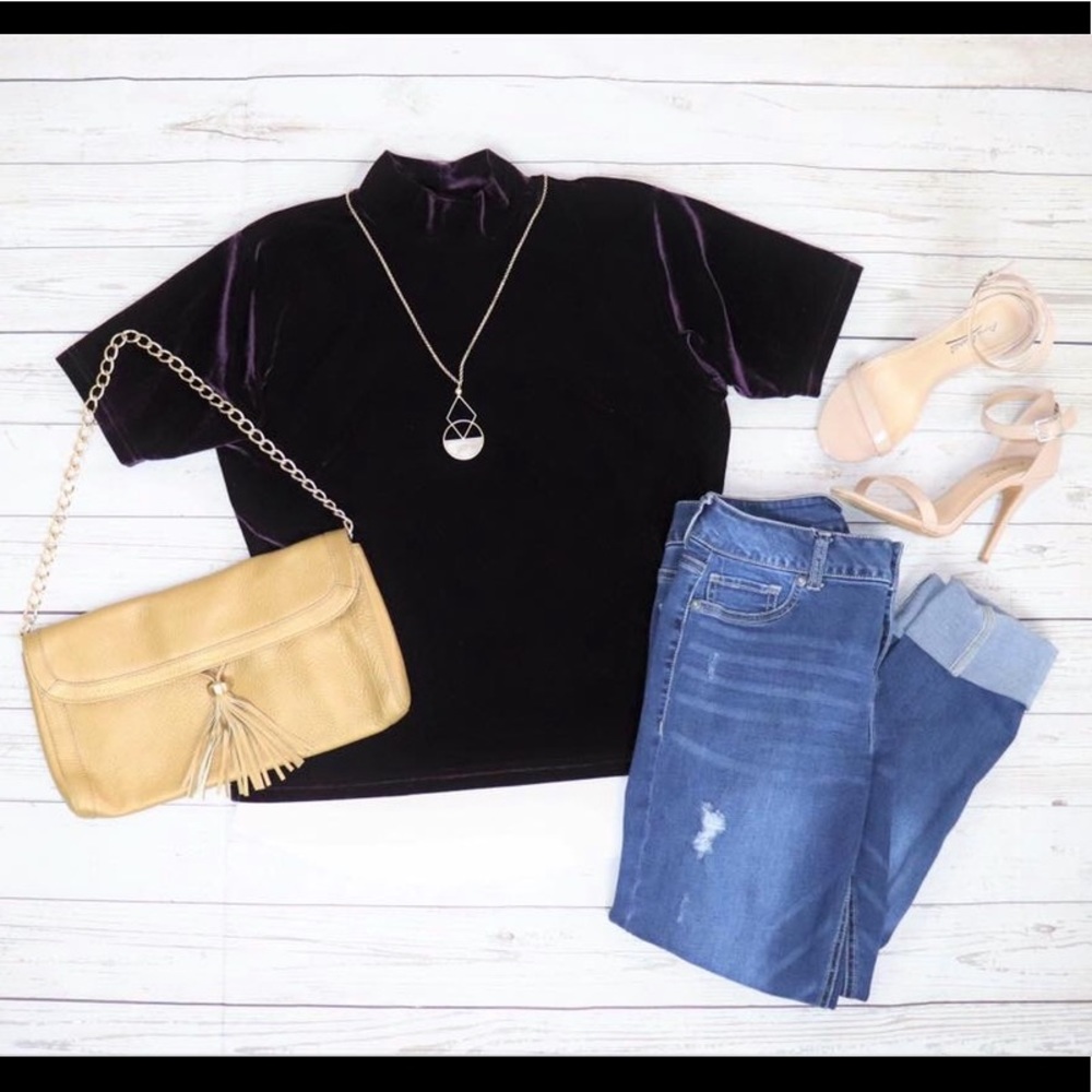 Purple Velvet Vintage Norton McNaughton Top